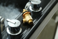Machine de lavage de chiens moderne en libre-service, bain à l'ozone, massage à l'air, Petstory Princess No.2, en acrylique, autoportante, avec salle de bain intégrée
