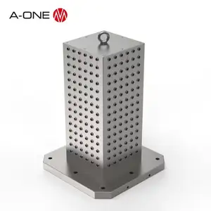 A-ONE FC300 iron cast CNC tombstone square tooling column with locating holes 3A-130002