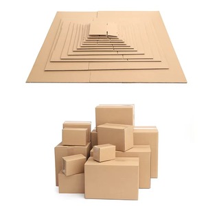 Ensemble de boîtes rectangulaires en carton ondulé, solution d'emballage et de stockage recyclable à fentes - Product Image 6