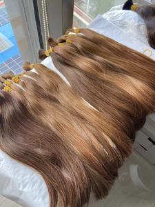 Rambut Virgin Warna Alami Coklat Muda 100% Rambut Eropa Virgin Tanpa Proses, Grosir - Product Image 6