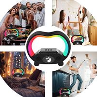 Coloré RGB LED sans fil lampe de bureau haut-parleur à piles Portable usage domestique salon Table de chevet téléphone portable chambre