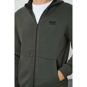 Sweat-shirt à capuche pour homme Hector, 100% coton, French Terry, manches régulières, kaki, 88139 - Product Image 4