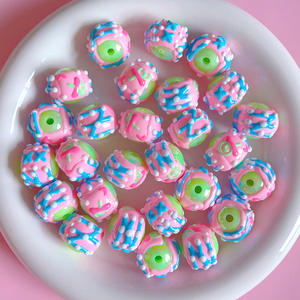 2025 DIY Mobile Phone Chain Material Jewelry Acrylic Beads <b>Sweet</b> and Cute New Heavy Oil Hand-Painted Beads 8mm Size - Product Image 2