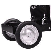 Chariot de soudeur noir à 3 étagères, organisateur d'atelier, outils électriques, MIG TIG SMAW FCAW, découpeur plasma, chariot de soudage à 3 étagères