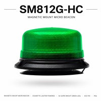 SM812G-HC 36LED ECE R10 IP66 12-24V Grünes Rotierendes Blitzlicht mit Magnetbefestigung Warnleuchte 2 Jahre Garantie