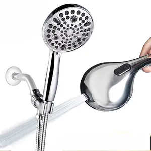 Popular Water Saving High Pressure Spray Nozzle Bathroom Accessories 10 Function ABS Rain filtered Shower Head