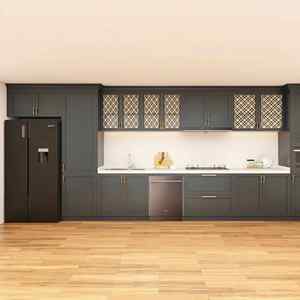 Venta Directa de Fábrica, Gabinete de Cocina Moderno de Melamina de Alta Gama con Isla - Product Image 1