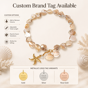 Collar de Perlas Barrocas de Moda con Colgante de Concha y Estrella de Mar, Perlas Naturales Irregulares, Joyería Estética Oceánica de Verano para Mujer - Product Image 4
