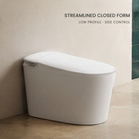 WC intelligent avec réservoir intégré, ouverture automatique du couvercle par radar, levage par capteur au pied, télécommande sans fil, siège chauffant, séchoir à air chaud