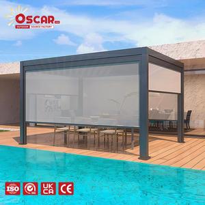Pergola rétractable en aluminium 10x13 pieds pour extérieur avec rideaux latéraux et <span class=keywords><strong>moustiquaire</strong></span> pour jardin, patio et cour arrière - Product Image 1