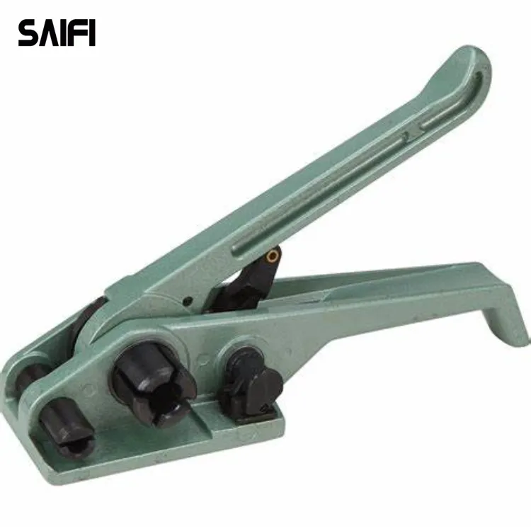 Manual hand tool strapping tensioner function for PP PET plastic band