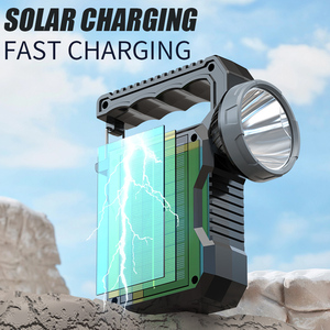 2025 Flashlight Strong Solar Charging Outdoor ultra Bright <strong>High</strong> <strong>Power</strong> Led Long-range Home Patrol <strong>Portable</strong> <strong>Searchlight</strong>