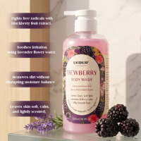 EKBER Gel Douche Antioxydant à la Mûre Apaise les Rougeurs et Soulage le Stress Gel Douche Apaisant à la Mûre pour Peaux Sensibles