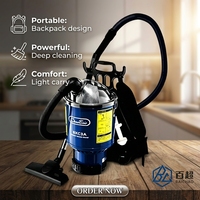Aspirateur à dos léger et portable, forte aspiration 25KPA, débit d'air 36L/S, idéal pour le nettoyage commercial, hôtelier et d'atelier - Offre Spéciale