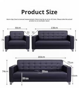 Conjunto de Sofás para Sala de Estar e Escritório de Recepção Empresarial Moderno de Grande Porte - Product Image 5