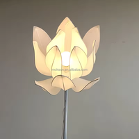 Lampu LED Dekorasi Pernikahan Bentuk Teratai 3Pcs Set Lampu Bunga LED untuk Salon Acara Liburan Tata Letak Panggung Dekorasi Lorong Jalan