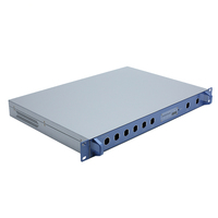 Boîtier de châssis combiné en aluminium extrudé 1U sur mesure OEM, support rack, pour commande électronique industrielle, avec poignée argentée