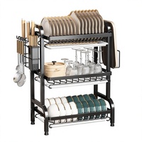 Égouttoir à vaisselle multifonctionnel en fil métallique avec fonction d'égouttage intégrée, design moderne et minimaliste, modèle sur pied, pour le marché international