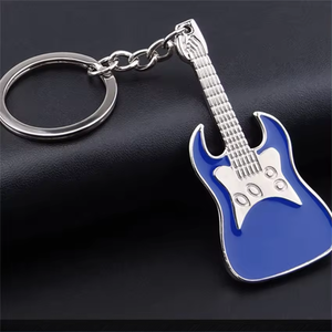 Logo personnalisé Guitare électrique <span class=keywords><strong>Instrument</strong></span> de <span class=keywords><strong>musique</strong></span> Violon Charme <span class=keywords><strong>Cadeau</strong></span> <span class=keywords><strong>Porte</strong></span>-clés en métal - Product Image 2