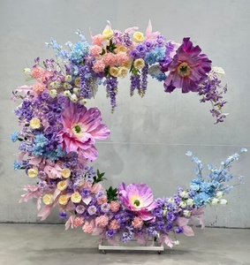 A-<span class=keywords><strong>2022</strong></span> Fondo Decorativo Personalizado con Forma <span class=keywords><strong>de</strong></span> Luna, Flores Artificiales <span class=keywords><strong>de</strong></span> Seda Blanca para Fiestas, Eventos, Centros Comerciales, Bodas, Arco <span class=keywords><strong>de</strong></span> Media Luna - Product Image 3