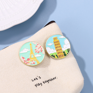 PIN de Metal de la Torre <span class=keywords><strong>Eiffel</strong></span> Big Ben de Londres, broche de esmalte suave dorado de París, insignias de solapa, alfileres de sombrero - Product Image 6