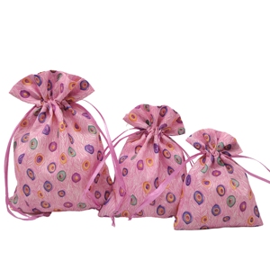 Sacs cadeaux en tissu personnalisés avec cordon de serrage pour la fête de naissance ou l'anniversaire, pour bonbons - Product Image 2