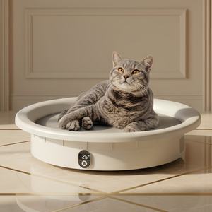 Nouveau <span class=keywords><strong>Lit</strong></span> Intelligent Chauffant et Refroidissant pour Animaux 2026 – Température Constante Toutes Saisons avec Pèse-Animal Intégré et Moniteur de Poids – Basse Tension pour Chats et Chiens - Product Image 1