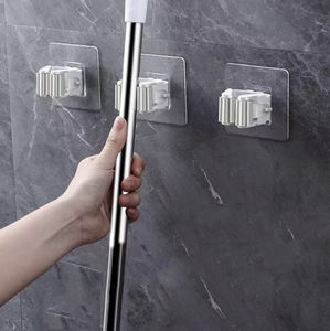 Crochets muraux en PVC robustes sans perçage <span class=keywords><strong>pour</strong></span> la cuisine, autocollants, porte-<span class=keywords><strong>balai</strong></span> et porte-serpillière - Product Image 1