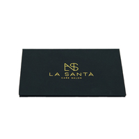 Boîte cadeau en carton noir rigide en forme de livre avec logo personnalisé pour cartes VIP