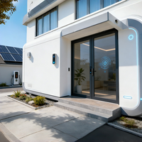 Villa préfabriquée de luxe à énergie verte, maison capsule hors réseau avec empreinte carbone zéro, structure en acier imperméable, durée de vie de 100 ans