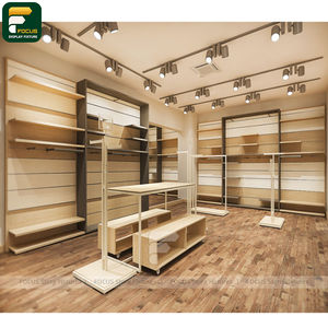 Présentoir de Luxe pour Vêtements : Meuble Îlot avec Armoire Suspendue et Zone de Présentation Centrale à Bords en Verre - Product Image 2