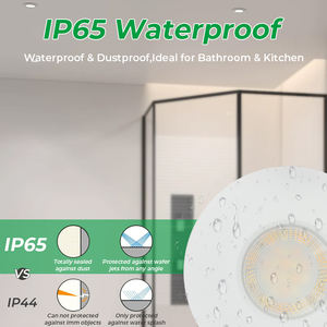 Foco de techo redondo <span class=keywords><strong>fijo</strong></span> con clasificación de fuego, carcasa de 4W, 6W, Blanco, Negro, IP65, empotrado, SMD, foco de techo regulable - Product Image 3