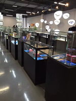 Comptoir pliant d'exposition en aluminium acrylique et verre le plus populaire Cabinet verrouillable portable et vitrines stand d'exposition