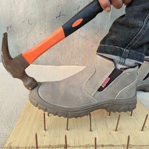 Slip-On Heat-Resistant Welder Safety Shoes Steel Toe Breathable Impact-Resistant Puncture-Proof Insulating For Electricians - Product Image 5