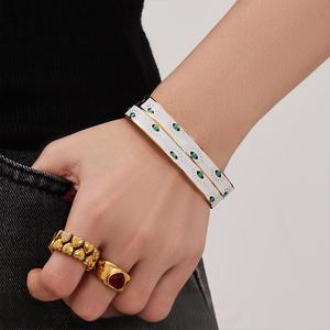 ステンレススチール製バックルブレスレット、18金メッキ、マジックアイデザイン、ヨーロッパとアメリカのファッションブレスレット - Product Image 2