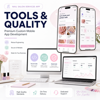 Développement d'une application de salon de manucure personnalisée pour iOS et Android avec fonction de réservation, galerie de styles et design d'essayage virtuel