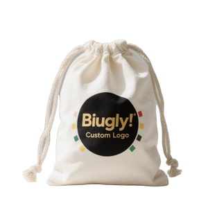 Wholesale Recyclable Costom logo Size Natural Cotton Drawstring <b>Bags</b>, Stock Drawstring <b>Bags</b> Can Print logo - Product Image 1