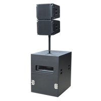 Système de sonorisation mobile : Enceinte large bande 10 pouces et Caisson de basses actif 18 pouces, Combo Line Array Coaxial 2 voies 2 transducteurs pour événements LC10 LC18BA