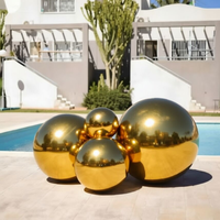 Ballon gonflable géant en PVC doré, de qualité commerciale, pour la décoration d'événements et de fêtes en plein air