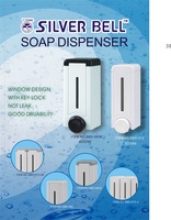 Dispenser Sabun Manual Modern yang Ramah Hotel, Terpasang di Dinding, Berbahan ABS dengan Kapasitas 600ml untuk Sabun Cair Berbusa