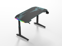 Bureau de jeu en bois réglable en hauteur BEISIJIE avec porte-gobelet et éclairage LED RGB pour l'étude et l'utilisation informatique