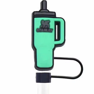 Para 40oz Stanley Cup tapa de paja 10mm Universal PVC suave pegamento Personal bebida paja decorativa a prueba de polvo cubierta de paja - Product Image 3