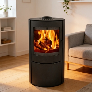 Stufa a Legna Moderna Autoportante Eco-Design per Riscaldamento Domestico Interno - Product Image 1