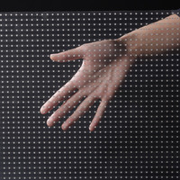 Rideau d'affichage super mince en couleur, panneau led flexible transparent P7.5 P10 P15 courbe écran de film LED
