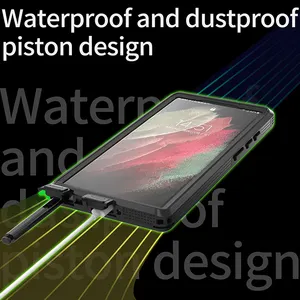 Shellbox New Design Rugged PC+TPU Full Sealing Phone Case Waterproof For Samsung S23 Ultra With Built-In Screen Protector Cover