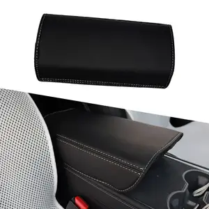 Kits de protection de Console en cuir Pu tapis 3 accessoires de décoration intérieure couvercle de boîte d'accoudoir central de voiture pour Tesla modèle Y