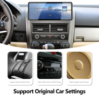 Autoradio Android 12,3 pouces pour Honda CR-V 2007-2011, écran tactile, autoradio GPS, lecteur de navigation avec cadre de fixation