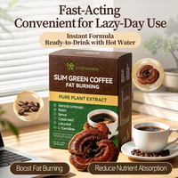 Café minceur, extrait de Ganoderma, café instantané pour amincir le corps, formule de complément alimentaire à base de plantes, boisson santé, café