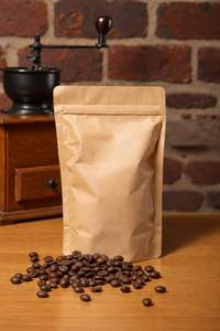 Pochette à café personnalisée à fond plat |   Format Doypack |   Laminé haute barrière |   Sacs imprimés OEM - Product Image 2