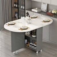 Table à manger pliante en bois de style italien moderne et minimaliste, design mural pour les petites maisons, mobilier multifonctionnel pour la maison